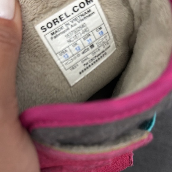 Girls Rylee Pull On Pink Sorel Winter Boots Size 13 - Picture 4 of 4